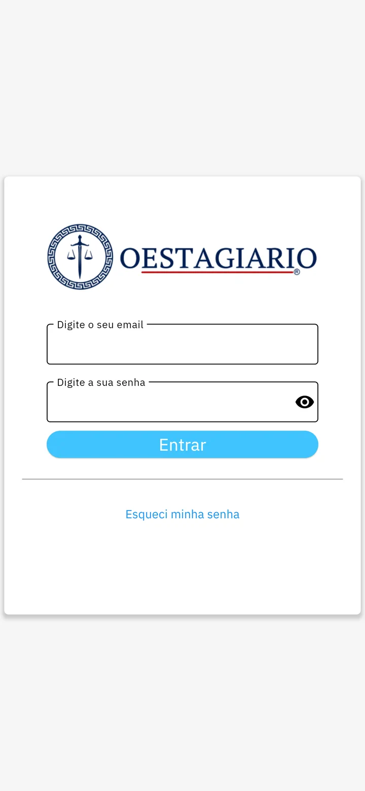 OESTAGIARIO acessível em um dispositivo móvel